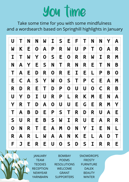 January Wordsearch