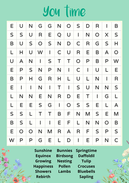 April Wordsearch