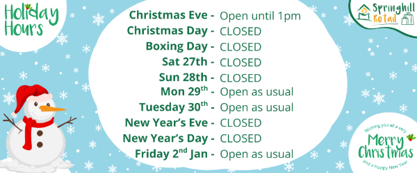 Christmas opening hours