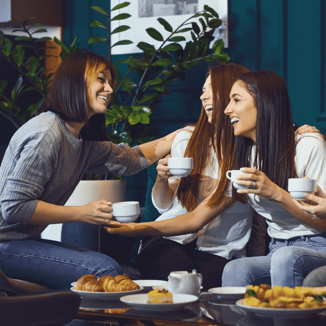 Women enjoying coffee together
