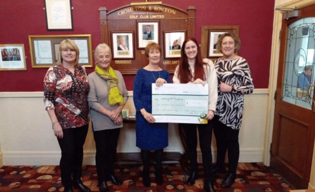 Lady Captain makes donation of over £1,700 to Springhill Hospice 