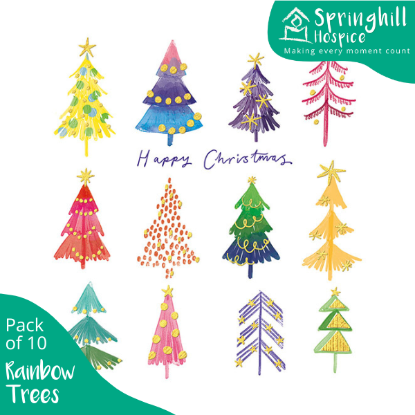 Christmas Cards - Rainbow Trees